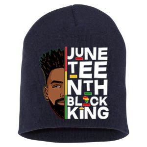 Juneteenth Black King Short Acrylic Beanie