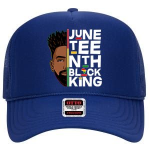 Juneteenth Black King High Crown Mesh Back Trucker Hat