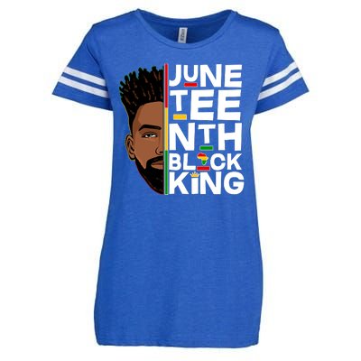 Juneteenth Black King Enza Ladies Jersey Football T-Shirt