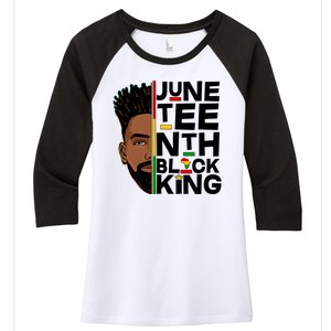 Juneteenth Black King Women's Tri-Blend 3/4-Sleeve Raglan Shirt