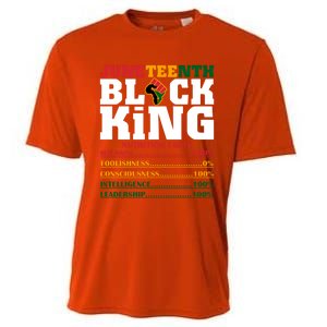 Juneteenth Black King Nutrition Facts African Black Funny Gift Cooling Performance Crew T-Shirt