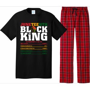 Juneteenth Black King Nutrition Facts African Black Funny Gift Pajama Set