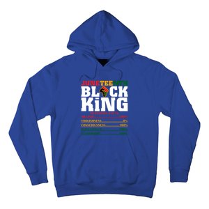 Juneteenth Black King Nutrition Facts African Black Funny Gift Hoodie