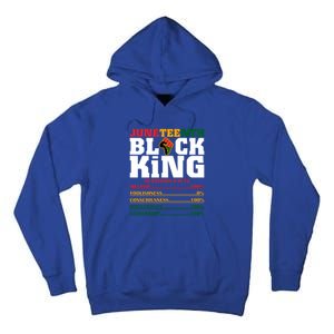 Juneteenth Black King Nutrition Facts African Black Funny Gift Tall Hoodie