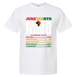 Juneteenth Black King Nutrition Facts African Black Funny Gift Garment-Dyed Heavyweight T-Shirt