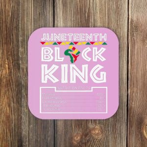 Juneteenth Black King Melanin Dad Fathers Day Father Fun Coaster