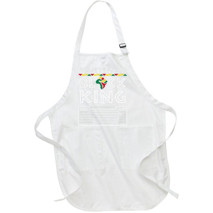 Juneteenth Black King Melanin Dad Fathers Day Father Fun Full-Length Apron With Pockets