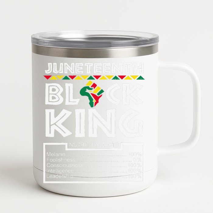 Juneteenth Black King Melanin Dad Fathers Day Father Fun 12 oz Stainless Steel Tumbler Cup