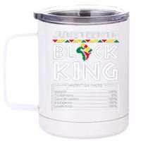 Juneteenth Black King Melanin Dad Fathers Day Father Fun 12 oz Stainless Steel Tumbler Cup