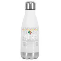 Juneteenth Black King Melanin Dad Fathers Day Father Fun Stainless Steel Insulated Water Bottle