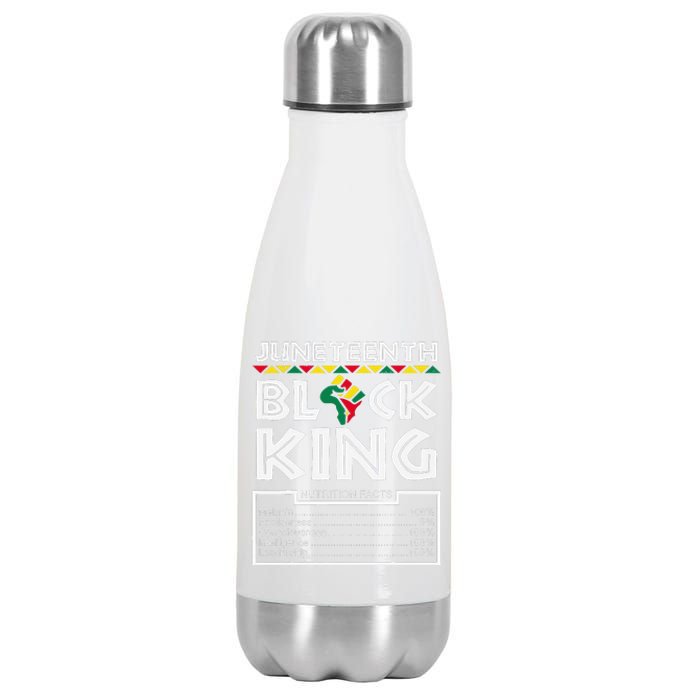 Juneteenth Black King Melanin Dad Fathers Day Father Fun Stainless Steel Insulated Water Bottle