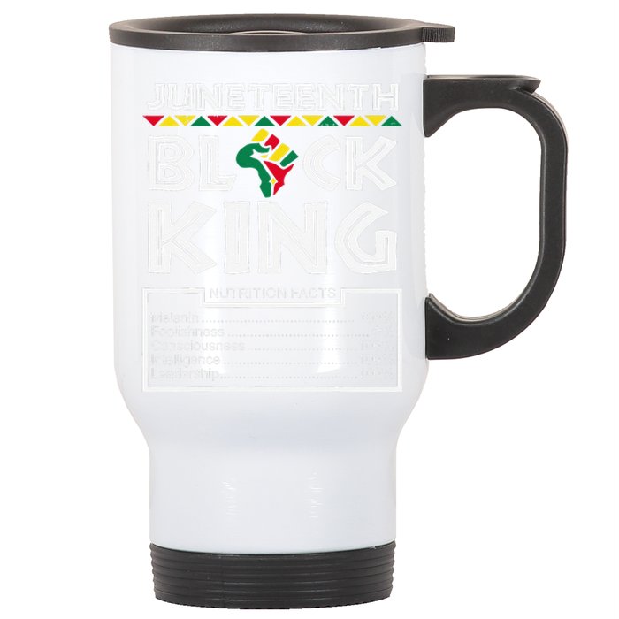 Juneteenth Black King Melanin Dad Fathers Day Father Fun Stainless Steel Travel Mug