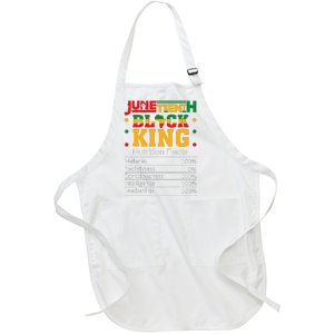 Juneteenth Black King Nutritional Facts Dad Son Fun Full-Length Apron With Pockets