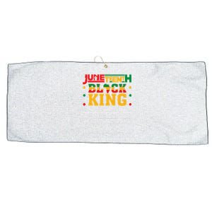 Juneteenth Black King Nutritional Facts Dad Son Fun Large Microfiber Waffle Golf Towel