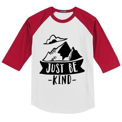 Just Be Kind Anti Bullying Kindness Week Unity Day Cute Gift Kids Colorblock Raglan Jersey