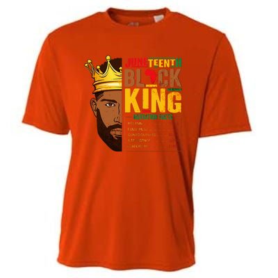 Juneteenth Black King Nutritional Facts Pride African Cooling Performance Crew T-Shirt