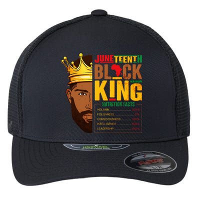 Juneteenth Black King Nutritional Facts Pride African Flexfit Unipanel Trucker Cap