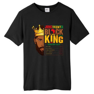 Juneteenth Black King Nutritional Facts Pride African Tall Fusion ChromaSoft Performance T-Shirt