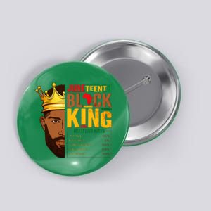 Juneteenth Black King Nutritional Facts Pride African Button