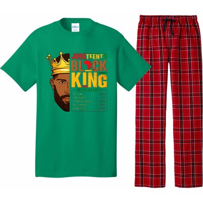 Juneteenth Black King Nutritional Facts Pride African Pajama Set