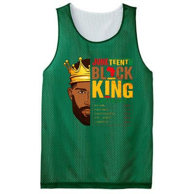 Juneteenth Black King Nutritional Facts Pride African Mesh Reversible Basketball Jersey Tank