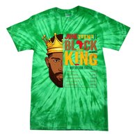 Juneteenth Black King Nutritional Facts Pride African Tie-Dye T-Shirt