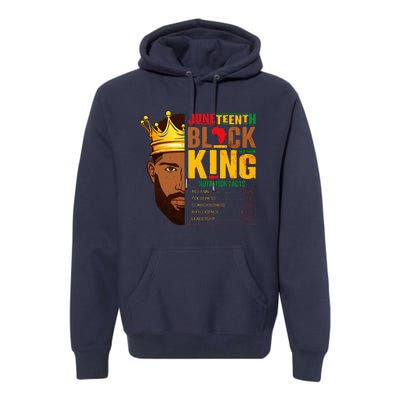 Juneteenth Black King Nutritional Facts Pride African Premium Hoodie