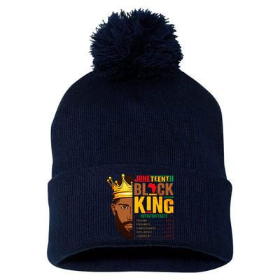 Juneteenth Black King Nutritional Facts Pride African Pom Pom 12in Knit Beanie