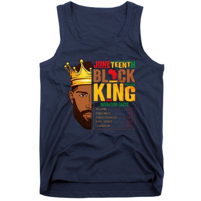 Juneteenth Black King Nutritional Facts Pride African Tank Top