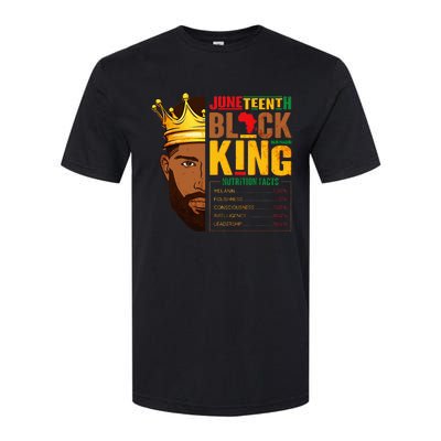 Juneteenth Black King Nutritional Facts Pride African Softstyle CVC T-Shirt