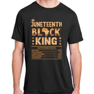 Juneteenth Black King Nutrition Facts Melanin Matching Dad Adult ChromaSoft Performance T-Shirt