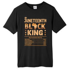 Juneteenth Black King Nutrition Facts Melanin Matching Dad Tall Fusion ChromaSoft Performance T-Shirt