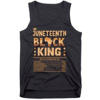 Juneteenth Black King Nutrition Facts Melanin Matching Dad Tank Top