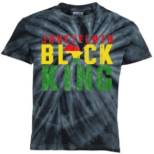 Juneteenth Black King Emancipation Day Melanin Pride Kids Tie-Dye T-Shirt