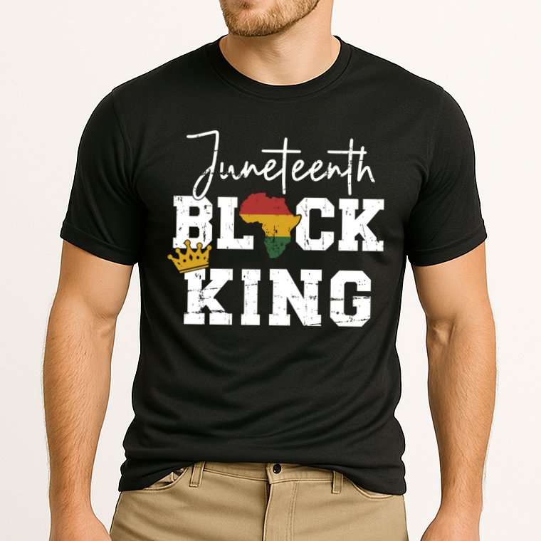 Juneteenth Black King With Pan African Map Flag Gift Cooling Performance Crew T-Shirt
