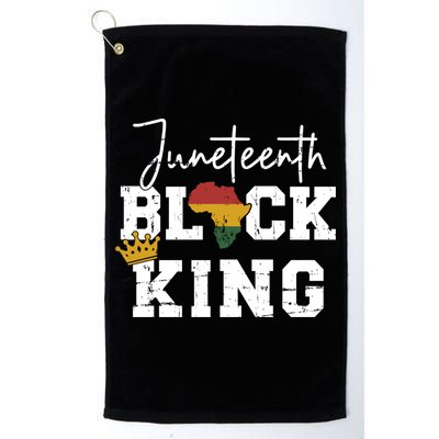 Juneteenth Black King With Pan African Map Flag Gift Golf Towel