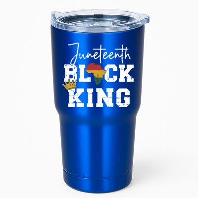 Juneteenth Black King With Pan African Map Flag Gift Tumbler