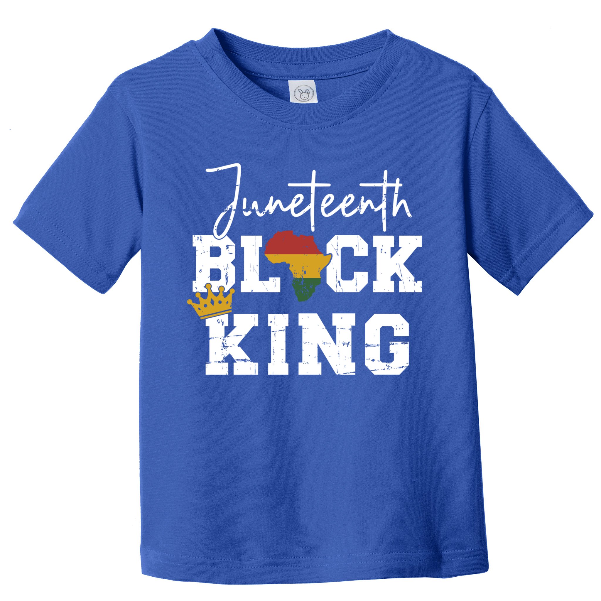 Juneteenth Black King With Pan African Map Flag Gift Toddler T-Shirt