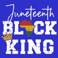Juneteenth Black King With Pan African Map Flag Gift Kids T-Shirt