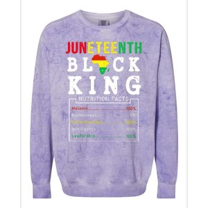 Juneteenth Black King Nutrition Facts Fathers Day Melanin Colorblast Crewneck Sweatshirt