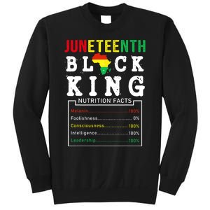 Juneteenth Black King Nutrition Facts Fathers Day Melanin Sweatshirt