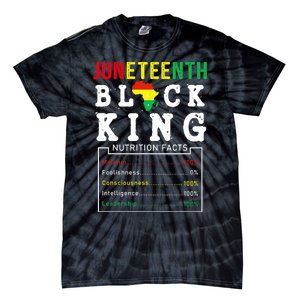 Juneteenth Black King Nutrition Facts Fathers Day Melanin Tie-Dye T-Shirt