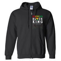 Juneteenth Black King Nutrition Facts Fathers Day Melanin Full Zip Hoodie