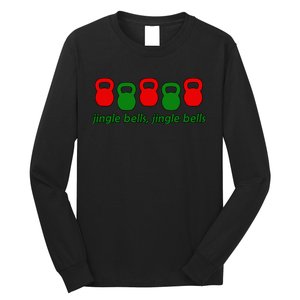 Jingle Bells Kettlebell Christmas Holiday Workout Long Sleeve Shirt