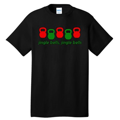 Jingle Bells Kettlebell Christmas Holiday Workout Tall T-Shirt