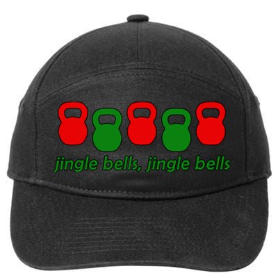 Jingle Bells Kettlebell Christmas Holiday Workout 7-Panel Snapback Hat