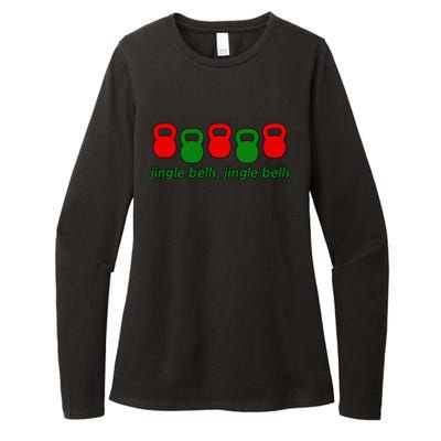 Jingle Bells Kettlebell Christmas Holiday Workout Womens CVC Long Sleeve Shirt