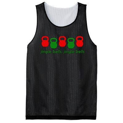 Jingle Bells Kettlebell Christmas Holiday Workout Mesh Reversible Basketball Jersey Tank