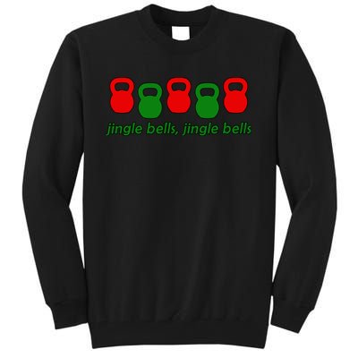 Jingle Bells Kettlebell Christmas Holiday Workout Tall Sweatshirt