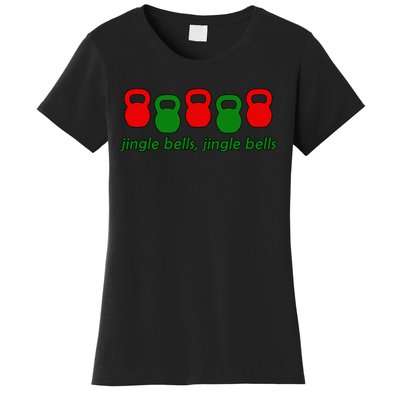 Jingle Bells Kettlebell Christmas Holiday Workout Women's T-Shirt